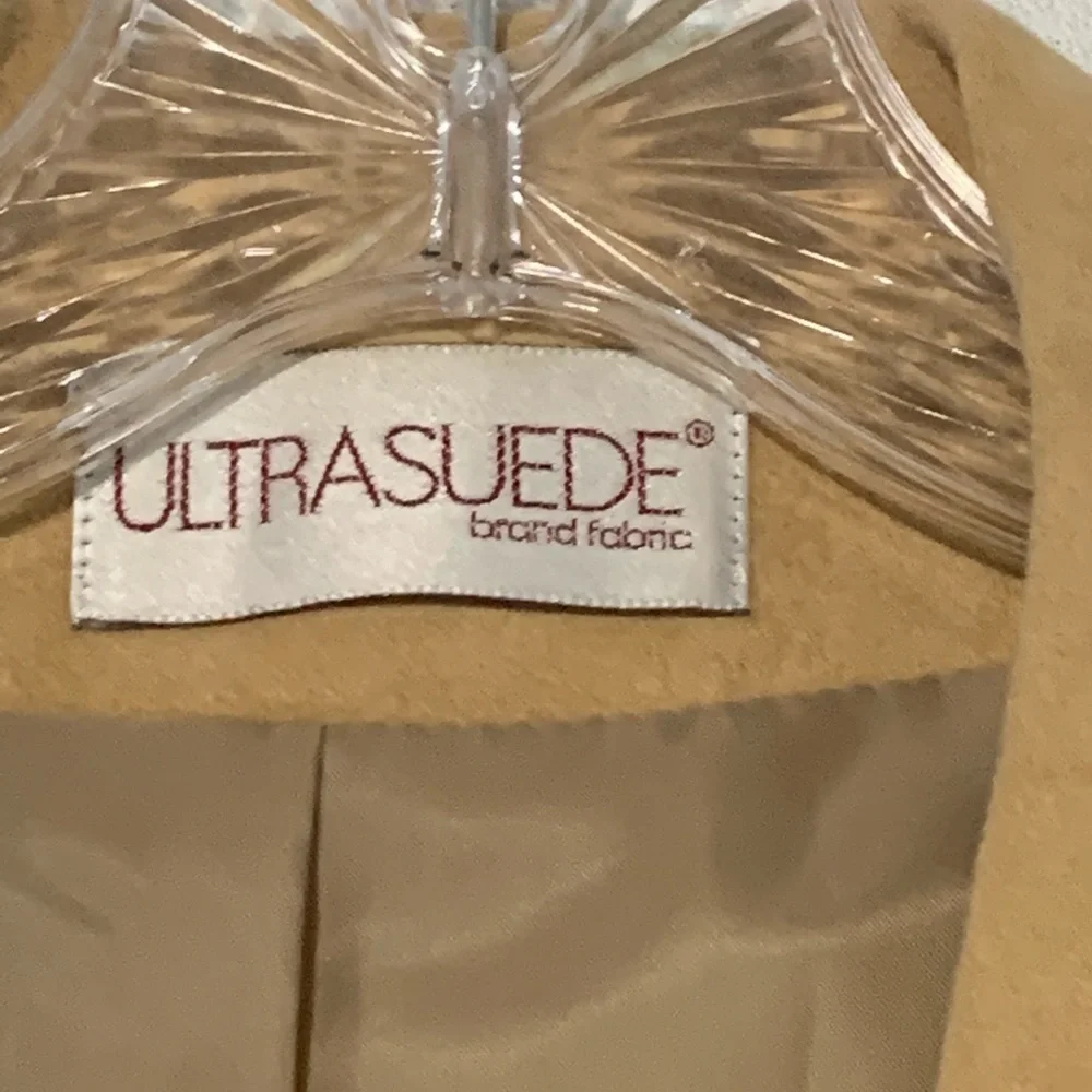 ULTRASUEDE Women 14 Tan Suede Count Romi Ltd. Blazer Jacket Vintage